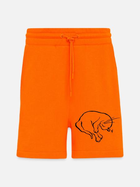 Mon petit chat se remet - Short bio décontracté fabriqué en UE - SUNSET ORANGE