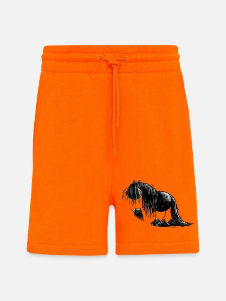 Drolliges Friesen Pferd - Friese - Shorts - made by SPREAD - SUNSET ORANGE