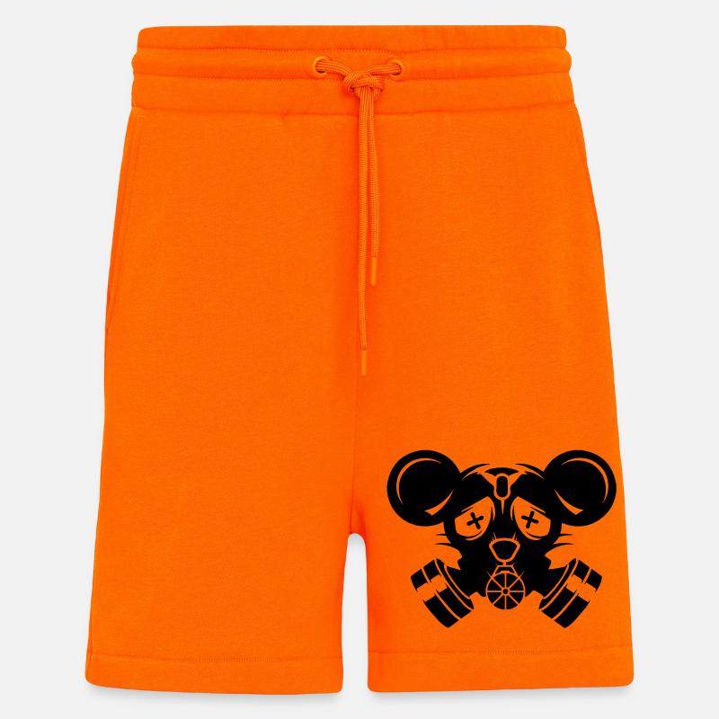 coole Gasmaske mit Mäuseohren - Shorts - made by SPREAD - SUNSET ORANGE