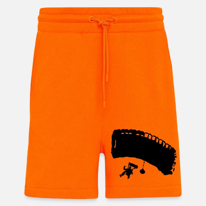 fallschirm_8 - Short bio décontracté fabriqué en UE - SUNSET ORANGE