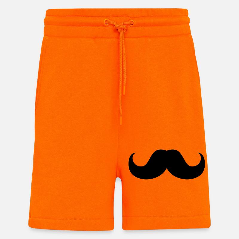 moustaches schnurbart bart - Shorts - made by SPREAD - SUNSET ORANGE
