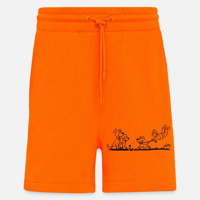 Walking The Dog - Short bio décontracté fabriqué en UE - SUNSET ORANGE