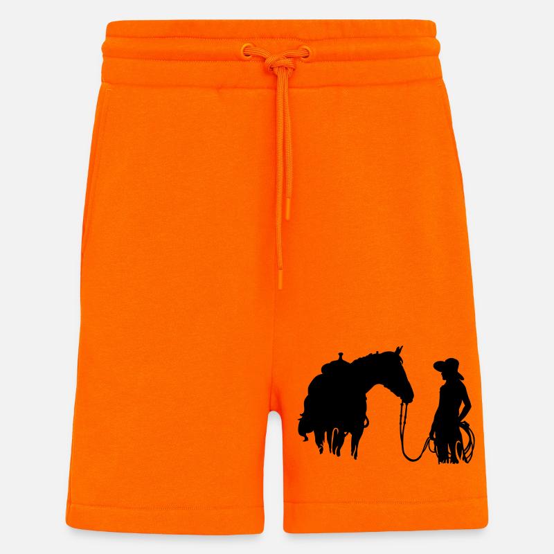 Frau mit Pferd - Shorts - made by SPREAD - SUNSET ORANGE