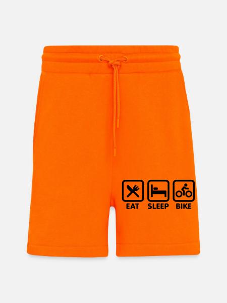 Eat sleep bike - Shorts - made by SPREAD - SUNSET ORANGE