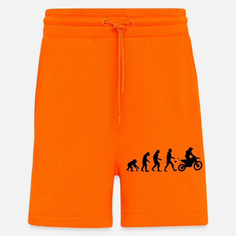 evolution motocross - Shorts - made by SPREAD - SUNSET ORANGE