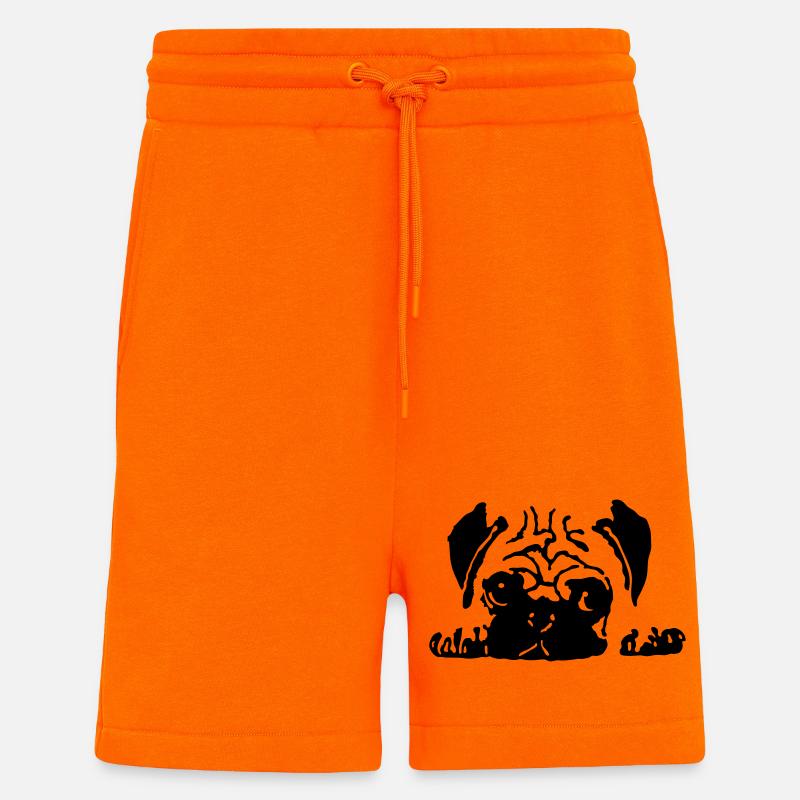 mops - Short bio décontracté fabriqué en UE - SUNSET ORANGE