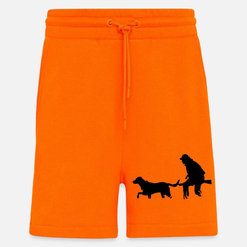 Jäger mit Hund - Shorts - made by SPREAD - SUNSET ORANGE