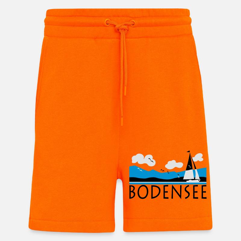 Segelboot am Blauwasser Bodensee - Shorts - made by SPREAD - SUNSET ORANGE