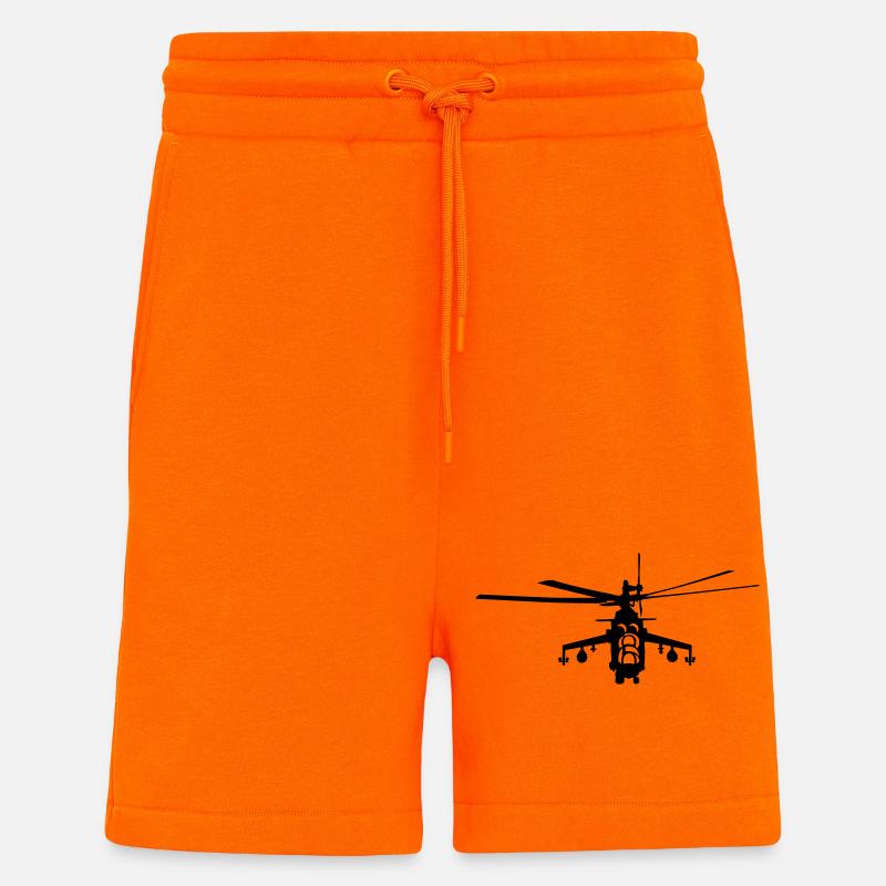 Hubschrauber Mi-24 - Shorts - made by SPREAD - SUNSET ORANGE