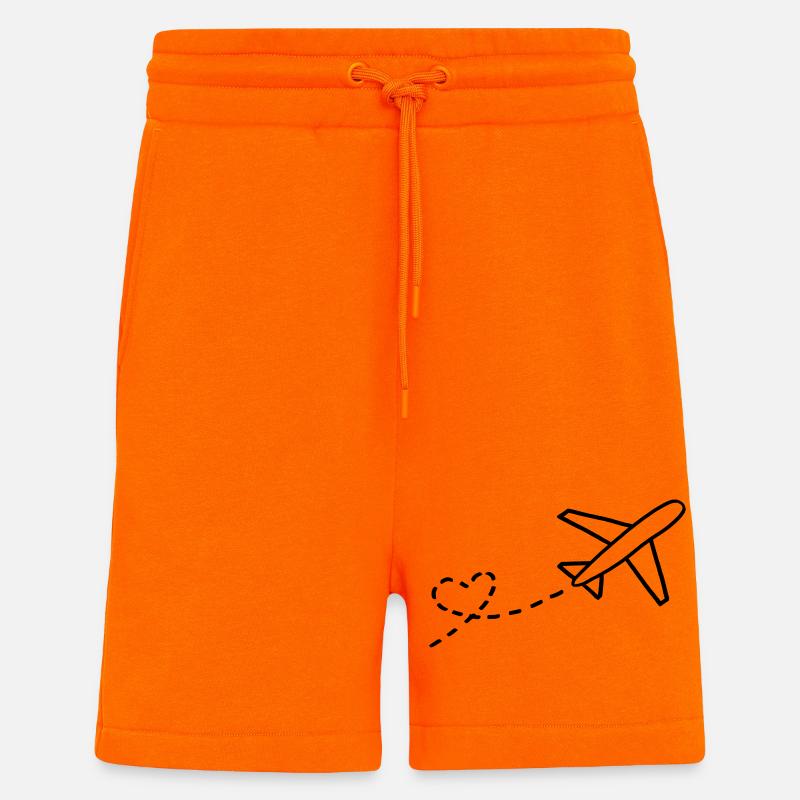Herz und Flugzeug - Shorts - made by SPREAD - SUNSET ORANGE