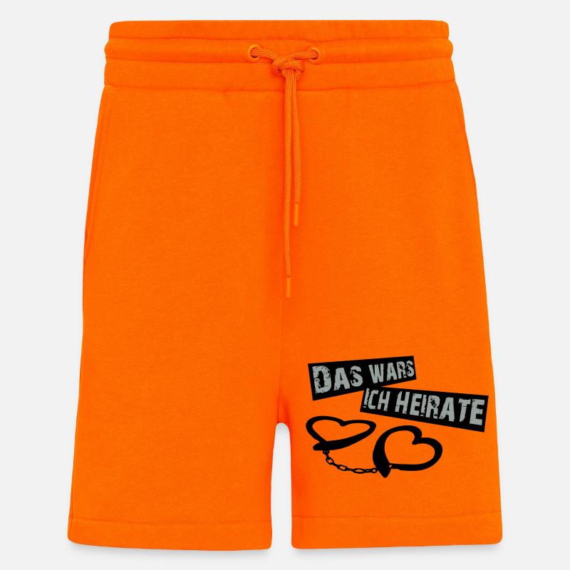 ich_heirate_schwarz - Shorts - made by SPREAD - SUNSET ORANGE