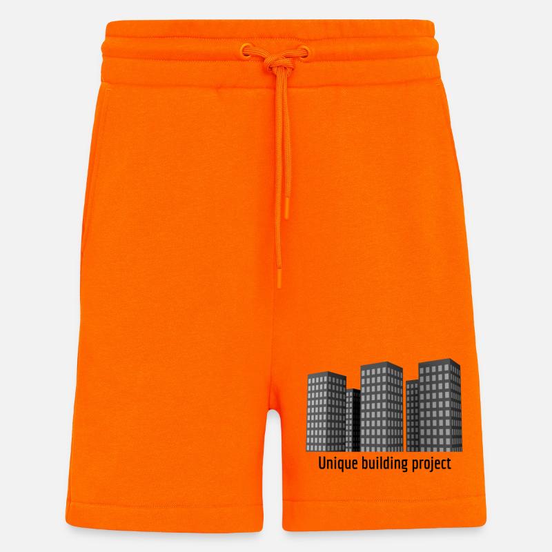 Einzigartiges Bauprojekt - Shorts - made by SPREAD - SUNSET ORANGE