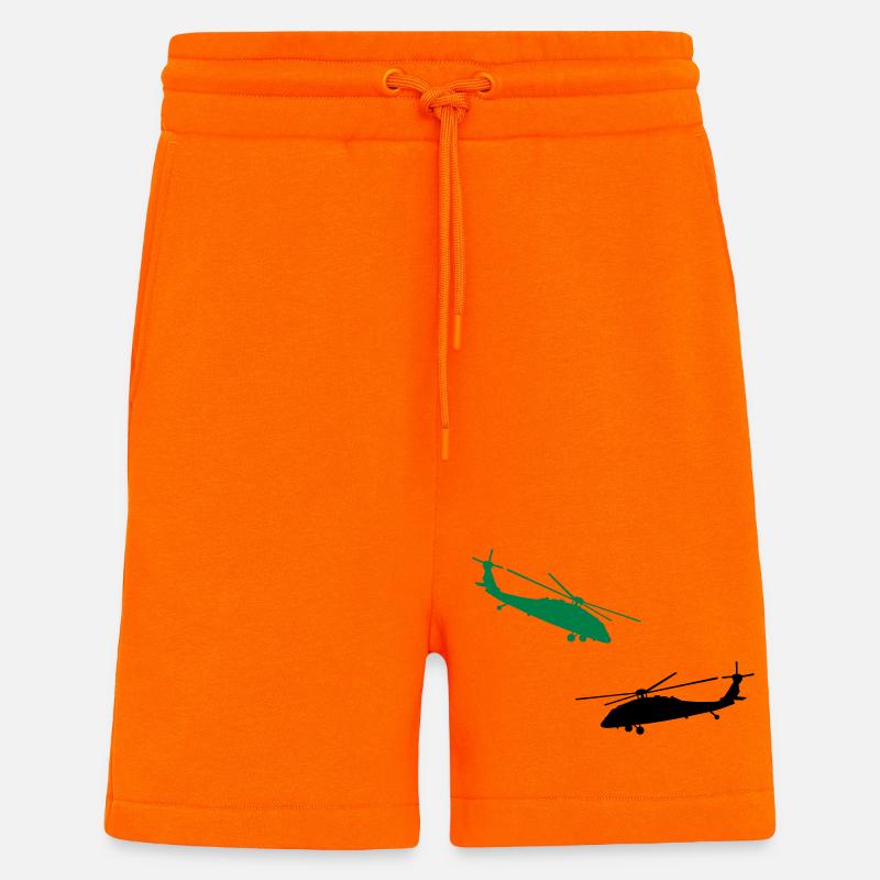 hubschrauber helikopter militär - Shorts - made by SPREAD - SUNSET ORANGE
