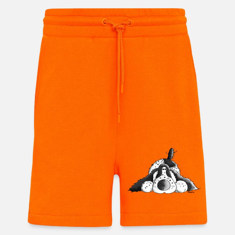 Fröhlicher Cocker Spaniel - Hund - Shorts - made by SPREAD - SUNSET ORANGE