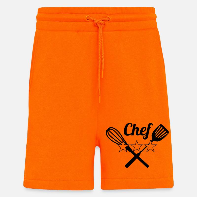 Chef - Short bio décontracté fabriqué en UE - SUNSET ORANGE