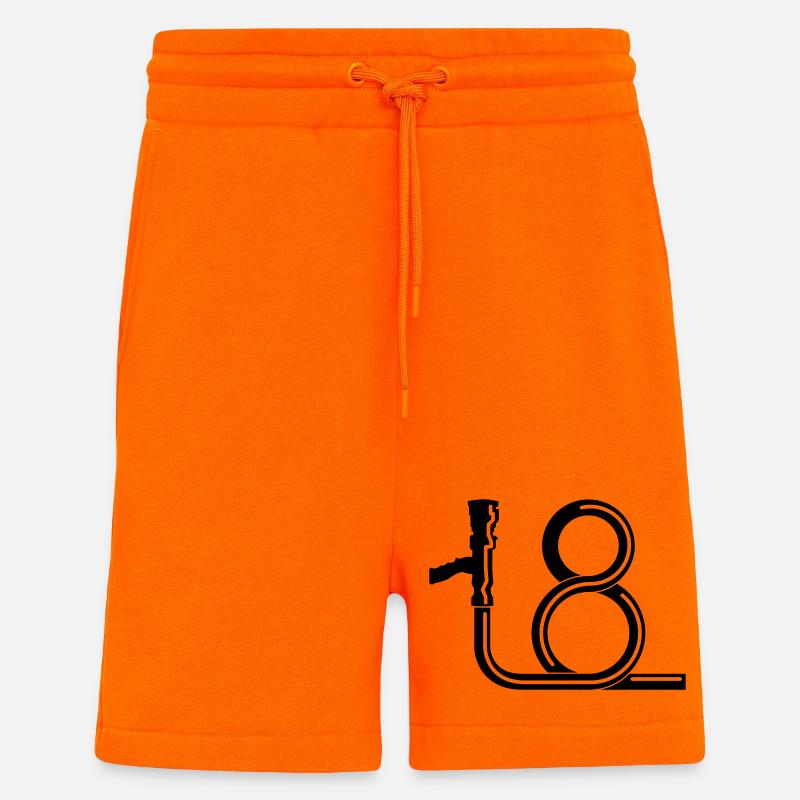 lance_18_b1 - Short bio décontracté fabriqué en UE - SUNSET ORANGE