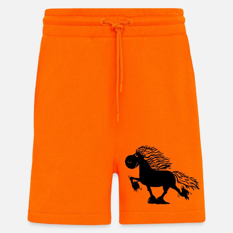 Töltender Isländer - Pferd - Shorts - made by SPREAD - SUNSET ORANGE