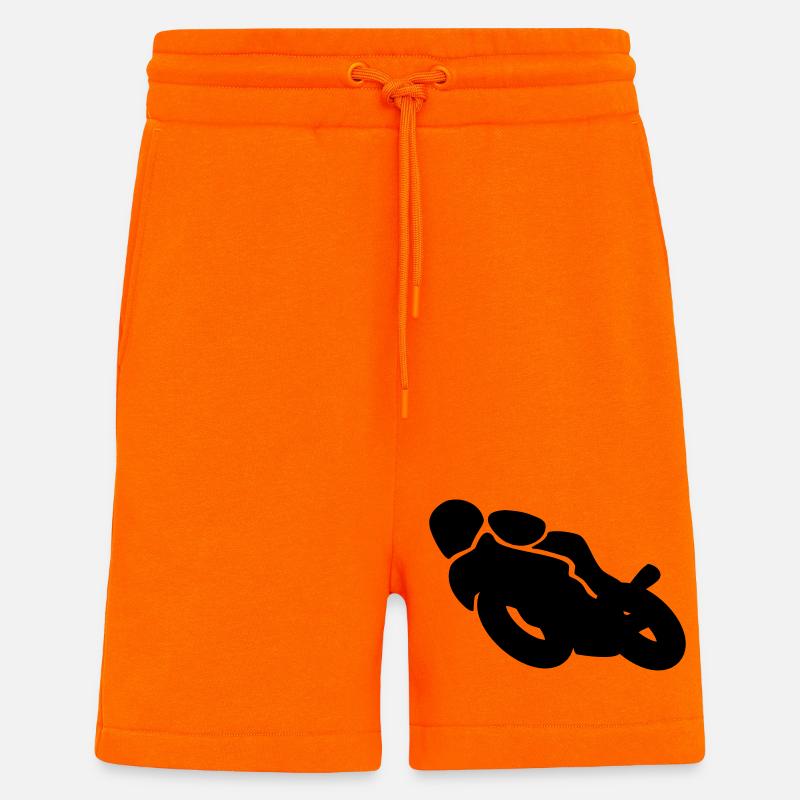 motorrad rennen biker - Shorts - made by SPREAD - SUNSET ORANGE