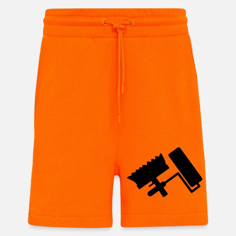 la couleur - Short bio décontracté fabriqué en UE - SUNSET ORANGE