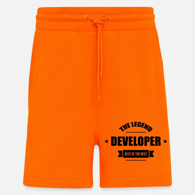 Developer - Short bio décontracté fabriqué en UE - SUNSET ORANGE