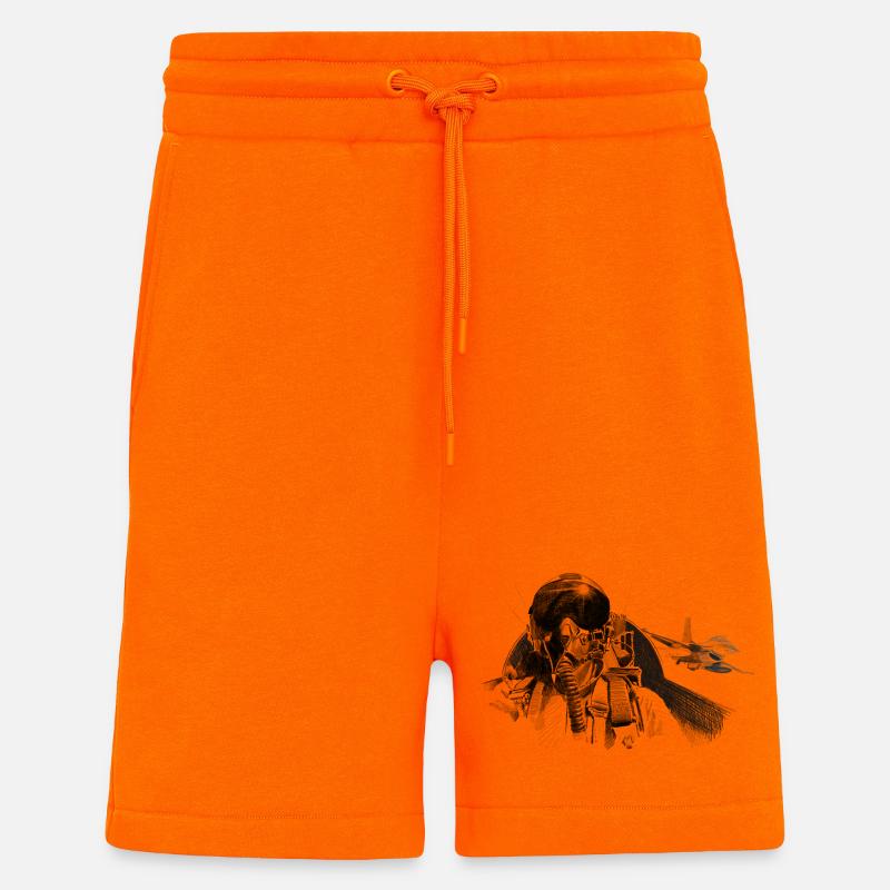 Fighter pilot - Short bio décontracté fabriqué en UE - SUNSET ORANGE