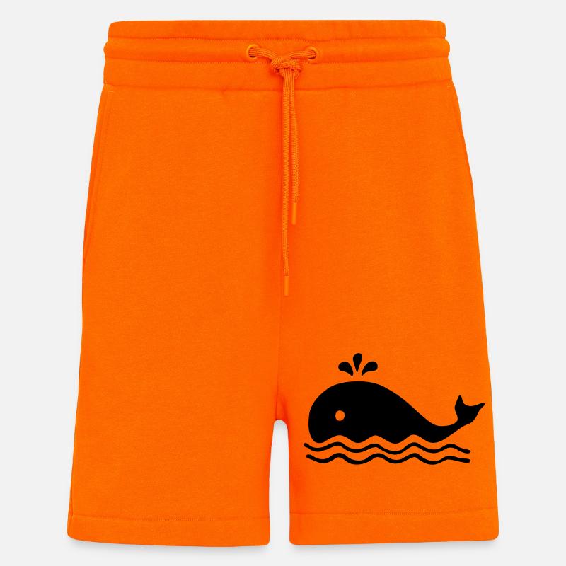 Walfisch Wal Wale - Shorts - made by SPREAD - SUNSET ORANGE