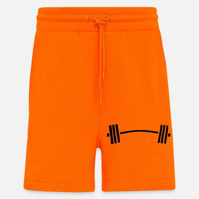 hantel langhantel gebogen - Shorts - made by SPREAD - SUNSET ORANGE