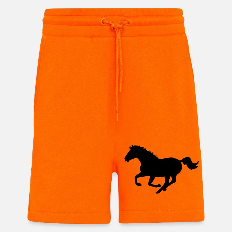 cheval - Short bio décontracté fabriqué en UE - SUNSET ORANGE