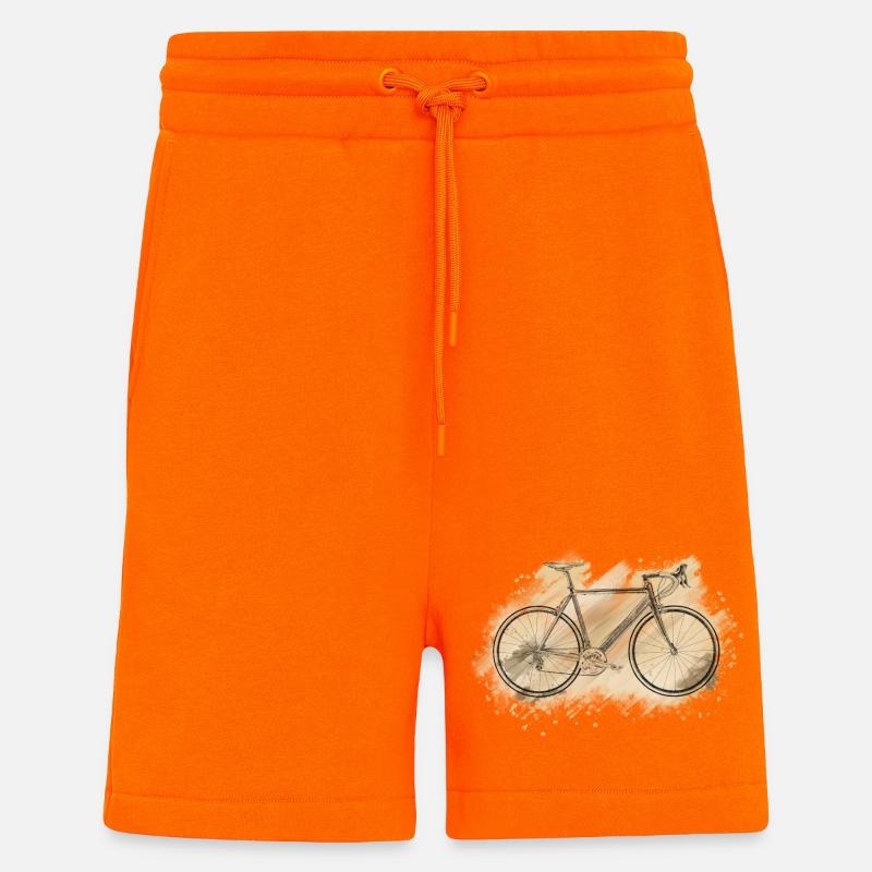 vélo de course - Short bio décontracté fabriqué en UE - SUNSET ORANGE