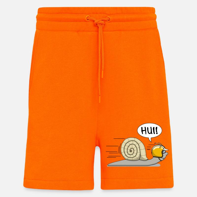 Escargot de course - l’original - Short bio décontracté fabriqué en UE - SUNSET ORANGE