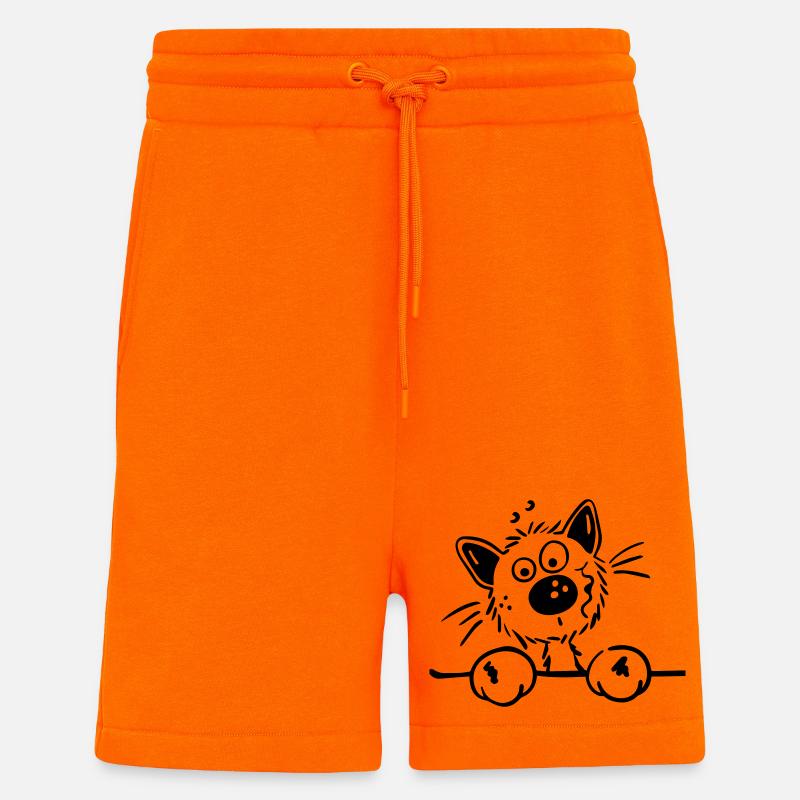 Mignon Chat - Short bio décontracté fabriqué en UE - SUNSET ORANGE