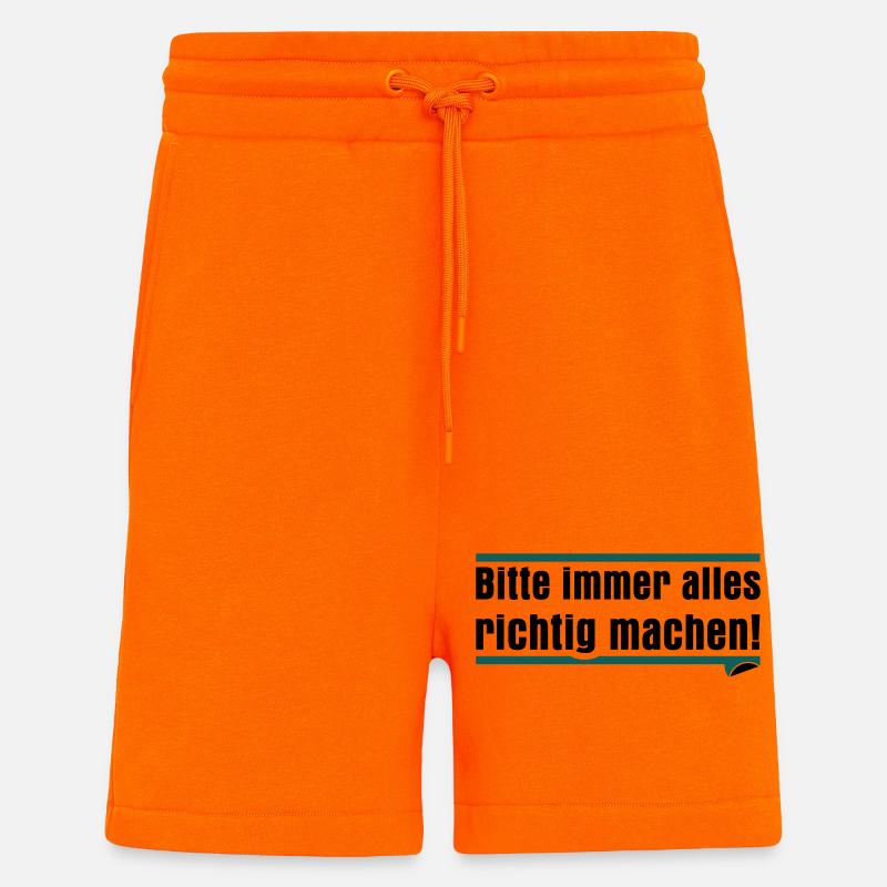Bitte immer alles richtig machen - Shorts - made by SPREAD - SUNSET ORANGE