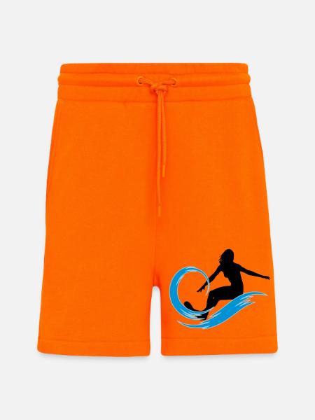 surfeuse - Short bio décontracté fabriqué en UE - SUNSET ORANGE