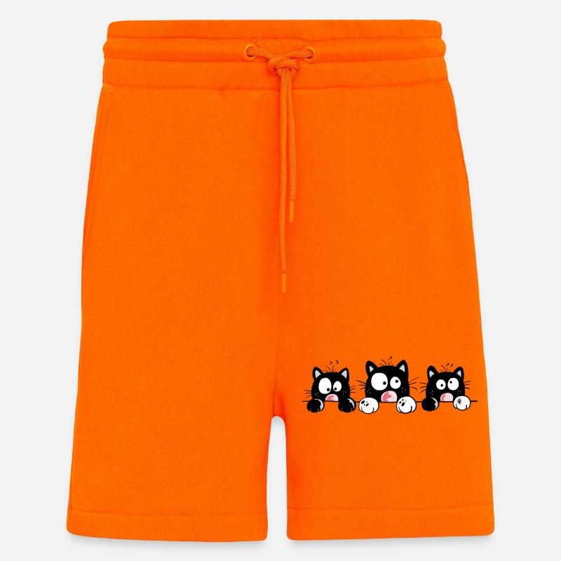 Neugierige Katzen - Shorts - made by SPREAD - SUNSET ORANGE