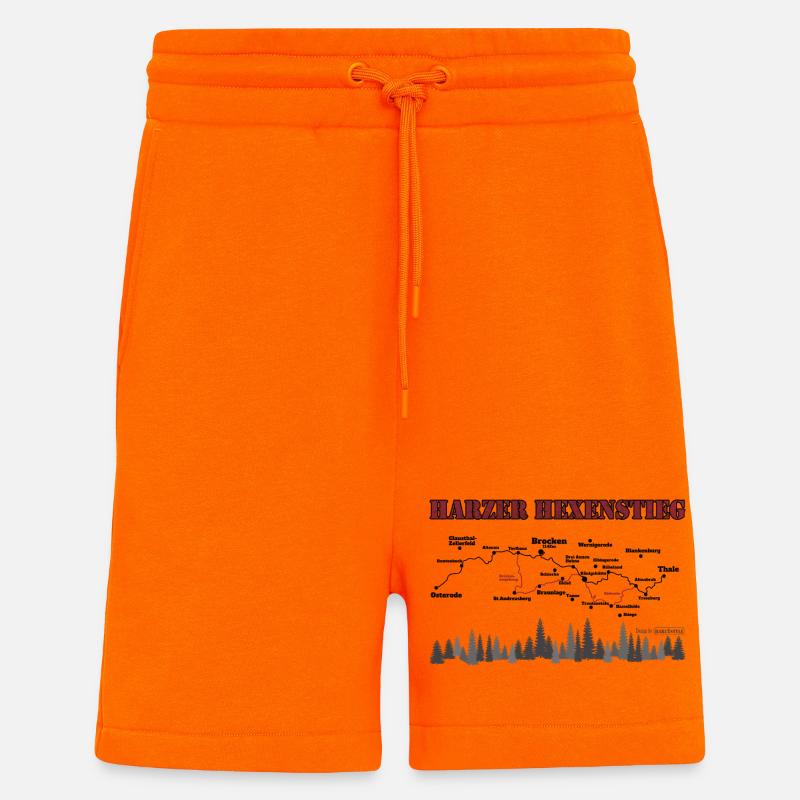 Harzer Hexenstieg - Short bio décontracté fabriqué en UE - SUNSET ORANGE