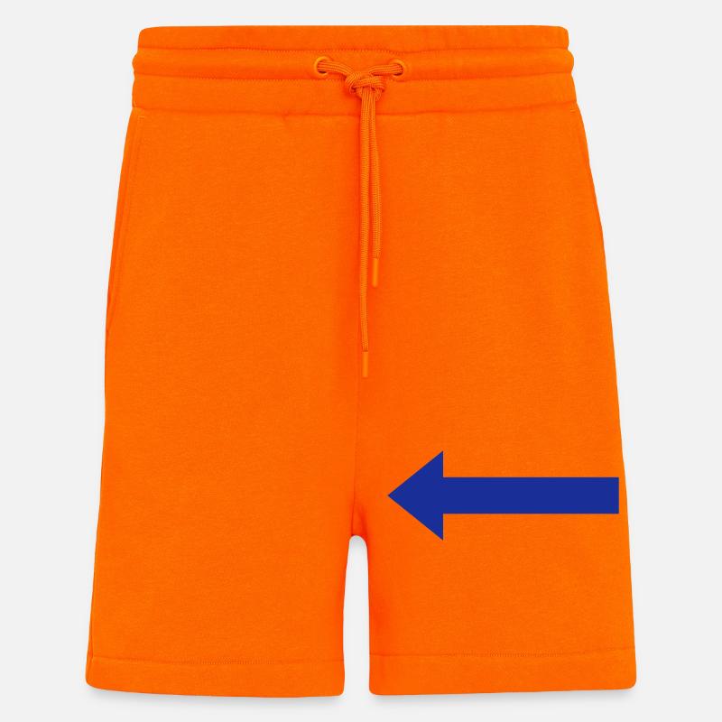 Blauer Pfeil nach links - Shorts - made by SPREAD - SUNSET ORANGE