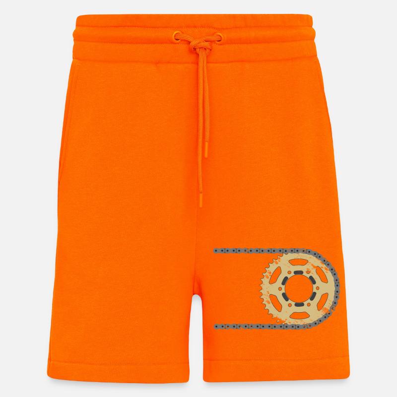 Ritzel Kette Verbund Risse - Shorts - made by SPREAD - SUNSET ORANGE