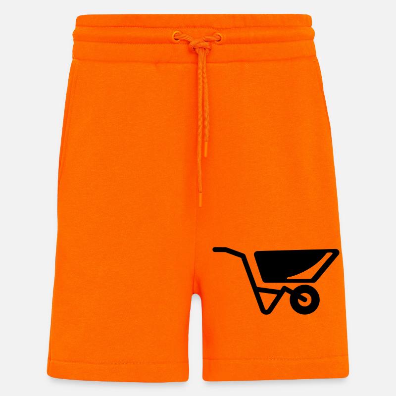 brouette - Short bio décontracté fabriqué en UE - SUNSET ORANGE