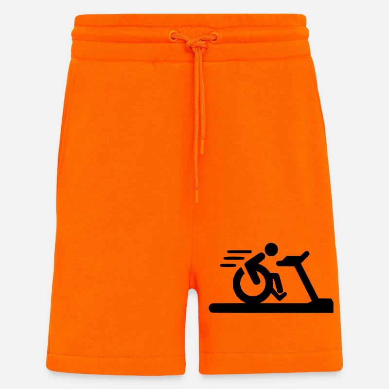 Fitness im Rollstuhl # - Shorts - made by SPREAD - SUNSET ORANGE