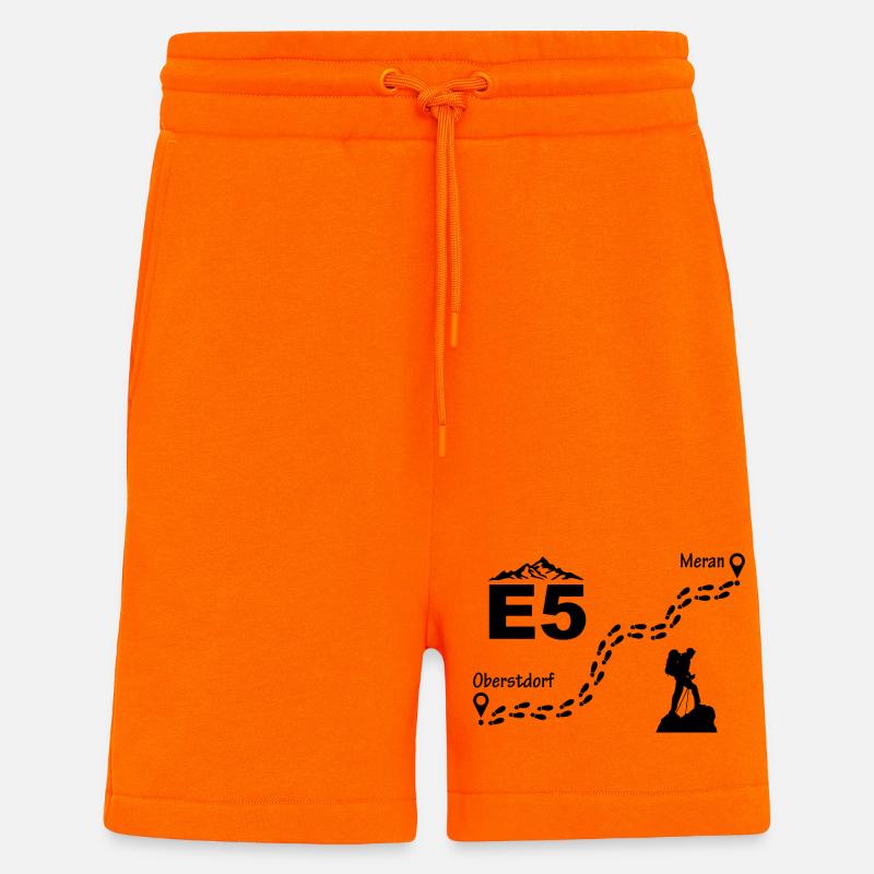E5 Alpenüberquerung - Shorts - made by SPREAD - SUNSET ORANGE