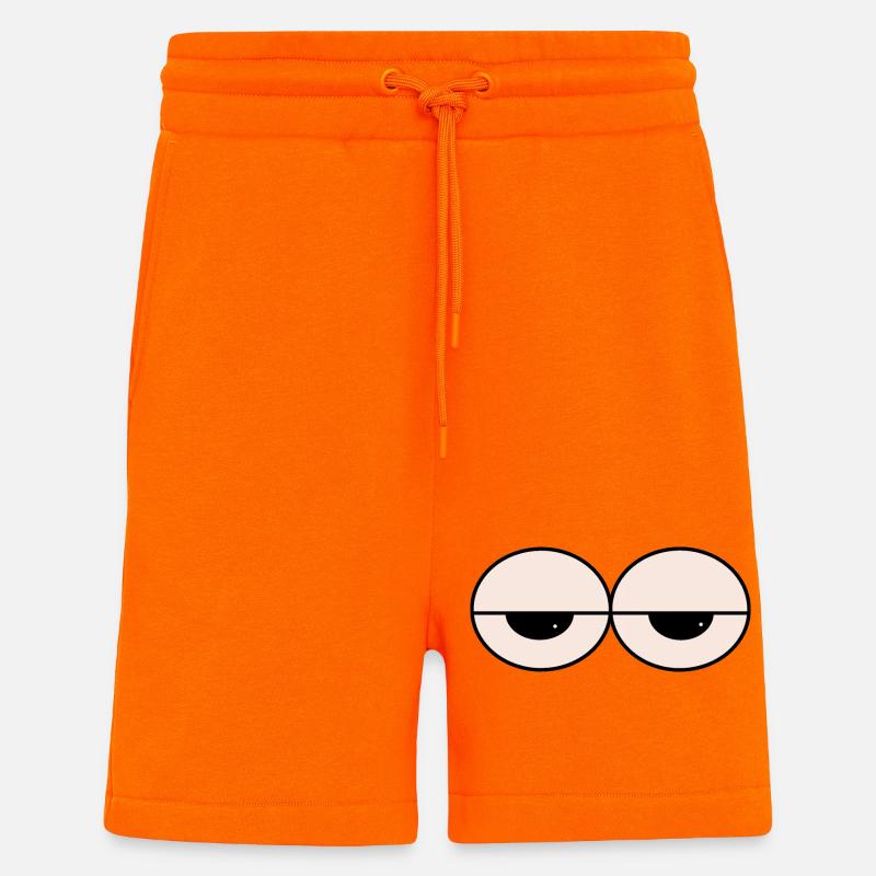 Schlummernde Augen Minimalstil - Shorts - made by SPREAD - SUNSET ORANGE