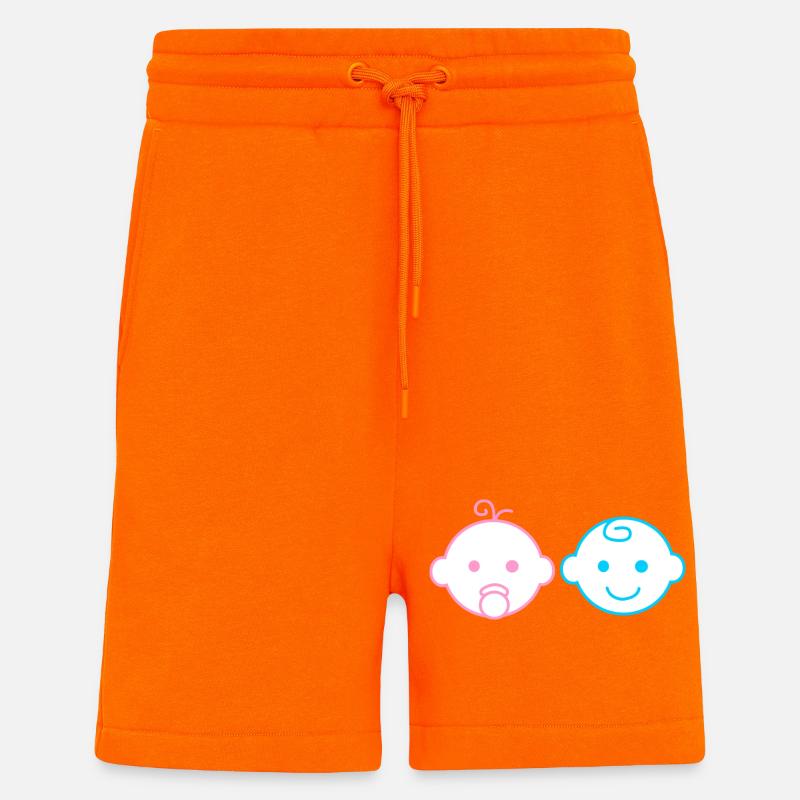 Baby Junge unser Mädchen - Shorts - made by SPREAD - SUNSET ORANGE