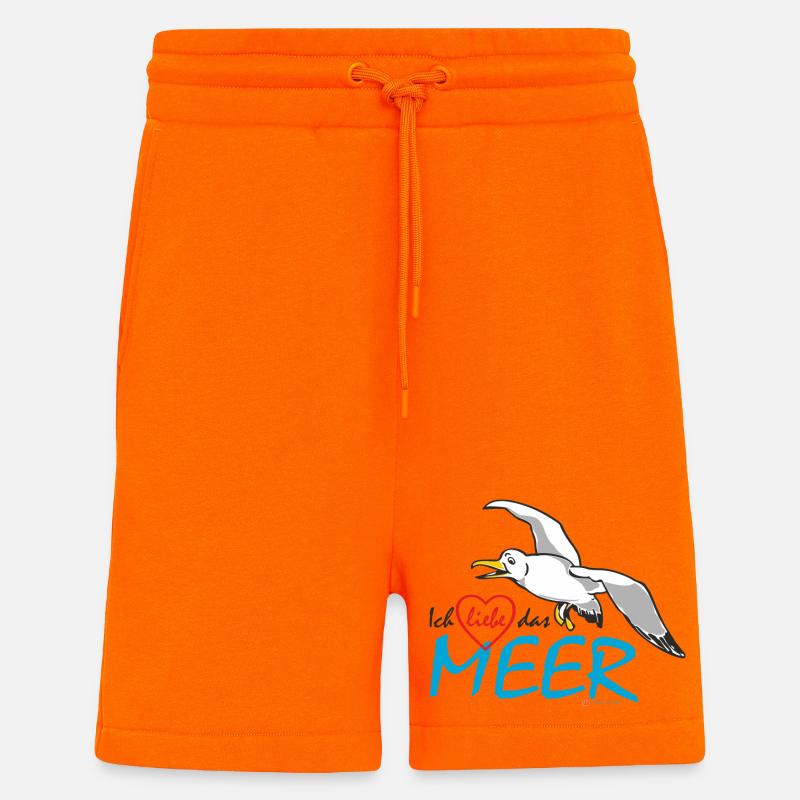 Möwe, Ich liebe das Meer - Shorts - made by SPREAD - SUNSET ORANGE