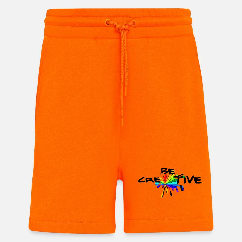 Be Creative – Inspire Your Imagination - Short bio décontracté fabriqué en UE - SUNSET ORANGE