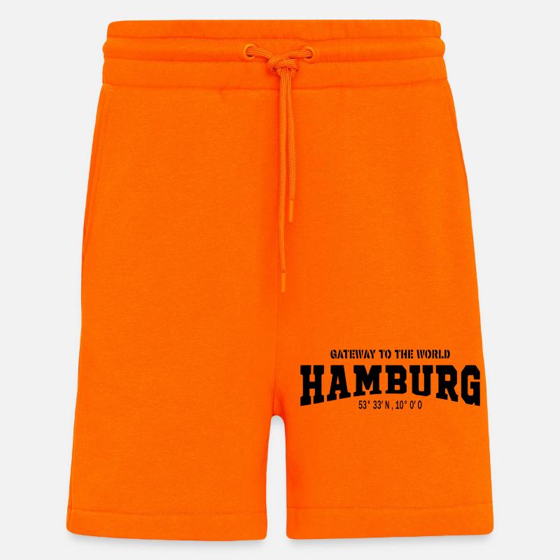 HAMBOURG - Short bio décontracté fabriqué en UE - SUNSET ORANGE