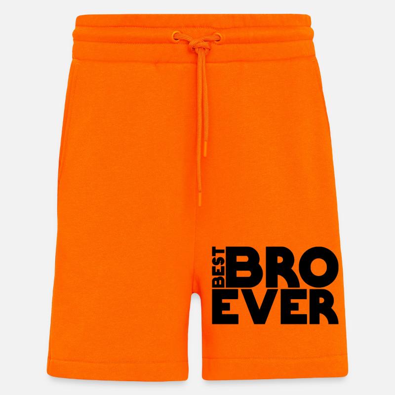 Best BRO ever - Short bio décontracté fabriqué en UE - SUNSET ORANGE