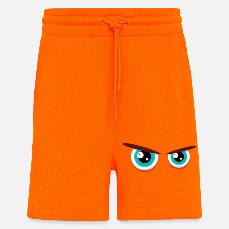 Intensive Blickblicke mit angespannter Mimik - Shorts - made by SPREAD - SUNSET ORANGE