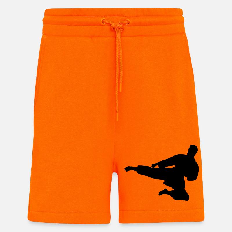 Karate oder Taekwondo sprangen seitwärts - Shorts - made by SPREAD - SUNSET ORANGE
