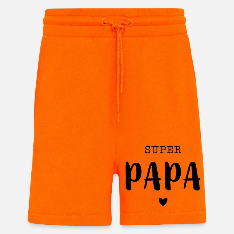 Super Papa mit Herz - Shorts - made by SPREAD - SUNSET ORANGE