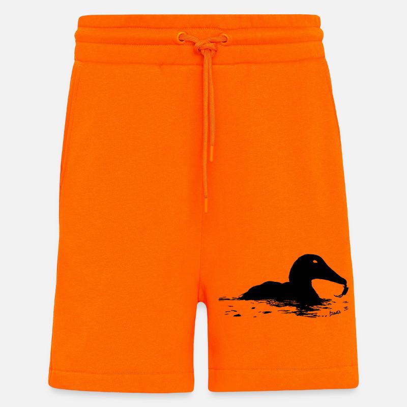 HGWild - Eider duck with crab - Shorts - made by SPREAD - SUNSET ORANGE